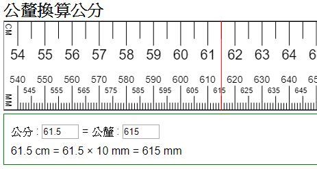 40釐米幾公分|長度換算、尺寸換算 